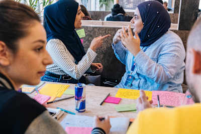 Participants seen during the Red Bull Basement University Global Final in Berlin, Germany on November 29, 2018.