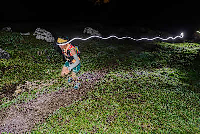 An image of Mira Rai in the 80km Ultra Trail Degli Eroi race.