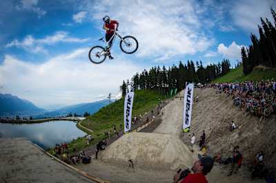 Martin Söderström performs at Crankworx Whip Off Innsbruck, Austria on June 21st, 2017.