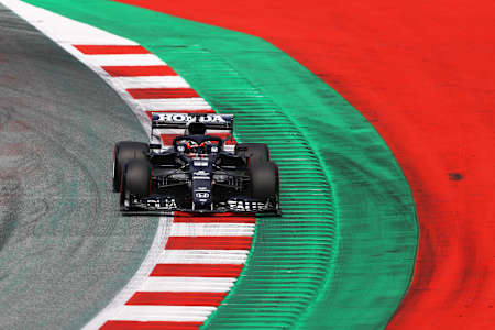 Yuki Tsunoda of Scuderia AlphaTauri at the Styrian Grand Prix on June 27, 2021.