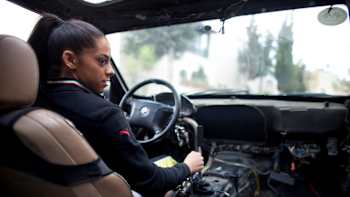 Noor Daoud, piloto palestina de drift.