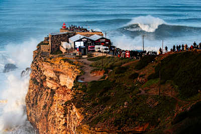 Nazaré's Praia do Norte, home of the 2025 Nazaré Big Wave Challenge