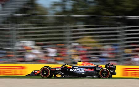 Sergio Pérez of Oracle Red Bull Racing at the Australian Grand Prix on March 24, 2024.