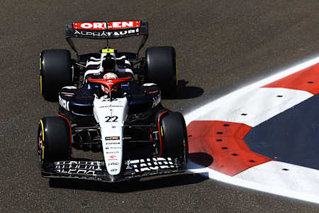 Yuki Tsunoda of Scuderia AlphaTauri at the Azerbaijan Grand Prix on April 30, 2023.