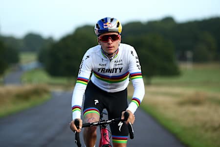 Tom Pidcock of Trinity Racing team performs in London, England October 07, 2019.