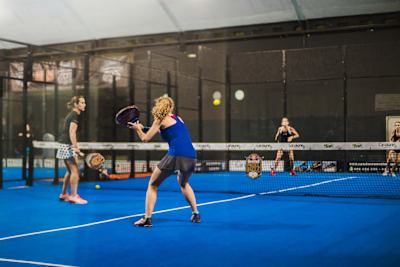 Padel players in action at Red Bull Padel Battle in Madrid