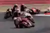 Jorge Martín follows Jack Miller during the British MotoGP at Silverstone on August 7, 2022.