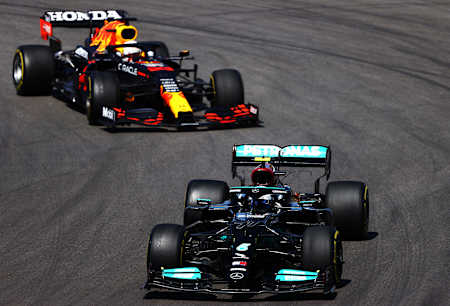 Max Verstappen of Red Bull Racing Honda at the Portuguese Grand Prix on May 2, 2021.