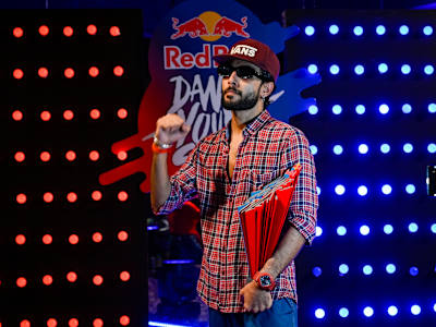 Mr. Popkorn poses for a portrait after winning the India Final of Red Bull Dance Your Style in Delhi, India, on October 8, 2022 