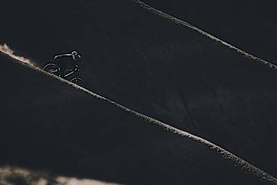 Casron Storch rides in Oregon during filming of Rupert Walker's MTB film, Land(e)scapes.