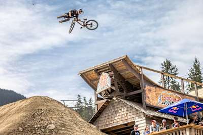 Emil Johansson at Red Bull Joyride in Whistler Emil Johansson performs at Red Bull Joyride in Whistler, Canada on August 20, 2017.