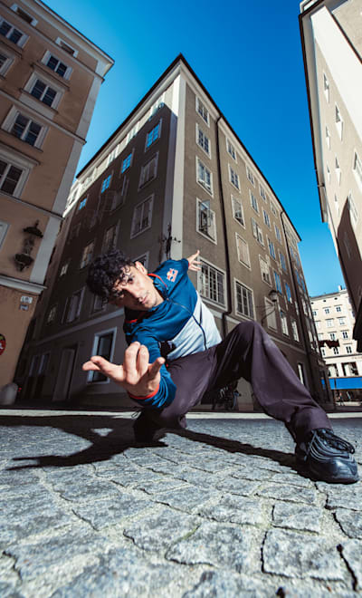 B-Boy Lil Zoo poses for a portrait during the Red Bull BC One All Star Tour Austria 2020 in Salzburg on September 9, 2020.