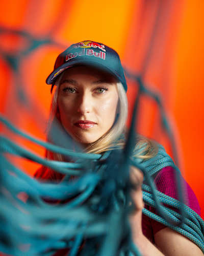 Janja Garnbret poses for a portrait in Ljubljana, Slovenia on May 3, 2024.