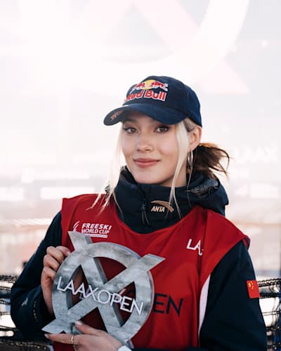 Eileen Gu finishes 2nd at the Laax Open in Laax, Switzerland on January 21, 2024.