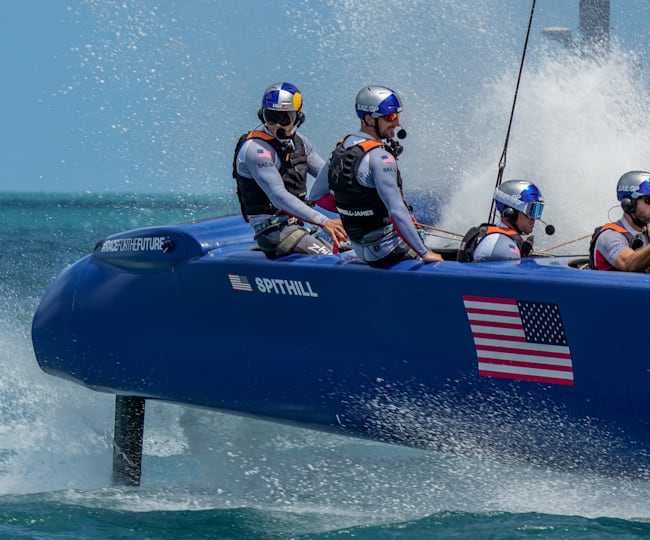 Jimmy Spithill Bermuda Sail Grand Prix capsize