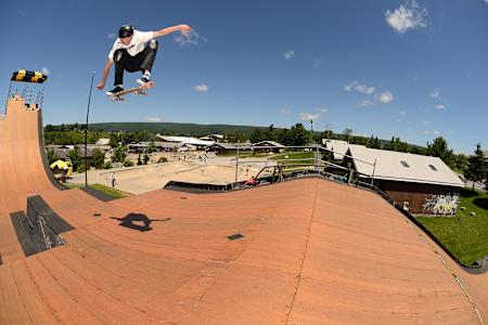 Madars Apse doing an ollie in Pennsylvania, USA on June 11, 2019