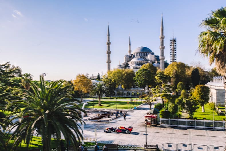 F1 Drivers Pierre Gasly Alex Albon Explore Istanbul