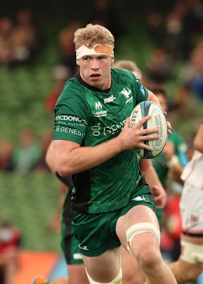 Niall Murray plays in the Connacht vs Ulster match in the United Rugby Championship at Aviva Stadium, Dublin on October 23, 2021.