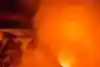 Climber heads into the boiling lava lake of Benbow Volcano