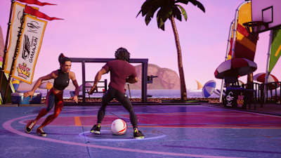 Screenshot of a Panna in Street Power Football video game.