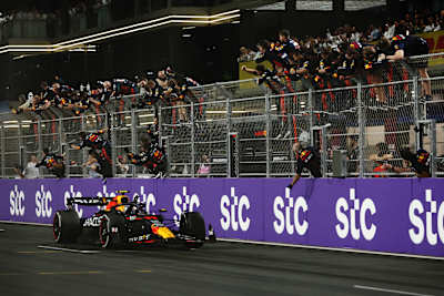 Sergio Pérez of Oracle Red Bull Racing at the Saudi Arabian Grand Prix on March 19, 2023.