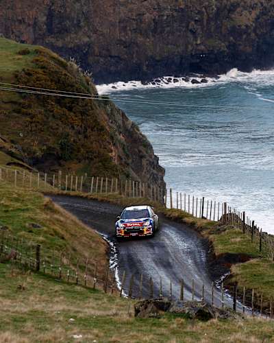 Sébastien Loeb races during the FIA World Rally Championship in Auckland, New Zealand on June 21st, 2012.