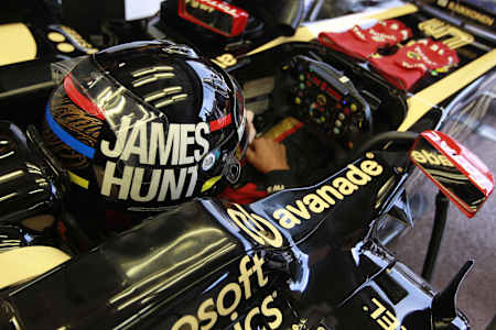 Kimi Räikkönen in the garage at the Monaco Grand Prix.