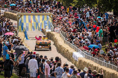The Patty Wagon competes in Red Bull Soapbox 2019 in Dallas, Texas