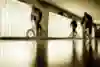 BMXers ride through the metro corridors.