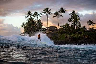 Kanoa Igarashi surfs at the North Shore, Hawaii