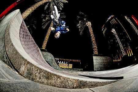 Kriss Kyle performs at the Dubai Mall in Dubai on November 5, 2018.