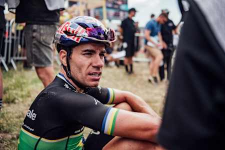 Henrique Avancini durante el UCI XCO World Cup en Les Gets, Francia el 14 de julio , 2019