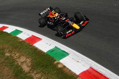 Sergio Pérez of Oracle Red Bull Racing at the Italian Grand Prix on September 11, 2022.