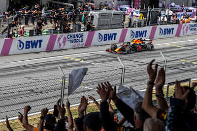 Fans Cheers Max Across The Line In Austria