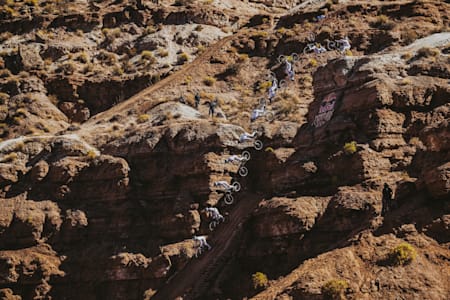 Tom van Steenbergen competes at Red Bull Rampage in Virgin, Utah, USA on 25 October, 2019.