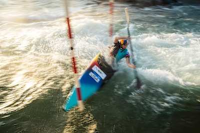 Evy Leibfarth at the U.S. National Whitewater Center in Charlotte, NC
