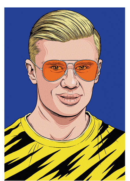 An illustration of Erling Haaland.