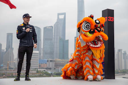 Max Verstappen of Red Bull Racing, attends a promotional event ahead of Chinese Grand Prix in Shanghai, China on April 10, 2019. 