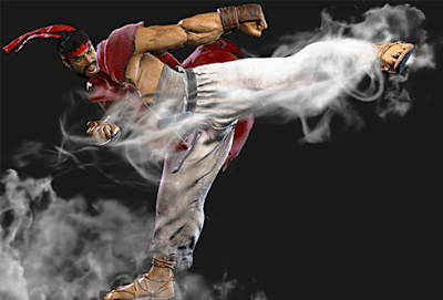 A screengrab of Ryu in Street Fighter 6. 
