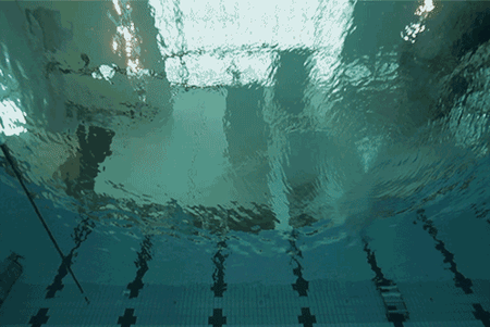 Um mergulho visto debaixo