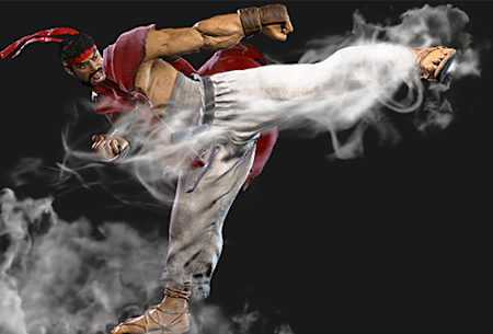 A screengrab of Ryu in Street Fighter 6. 