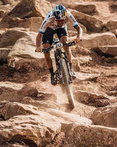 Lars Forster at UCI XCO MTB World Cup in Snowshoe, USA on September 19, 2021.