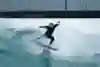 Julian Wilson surfing in the URBNSURF wavepool in Melbourne, Australia.