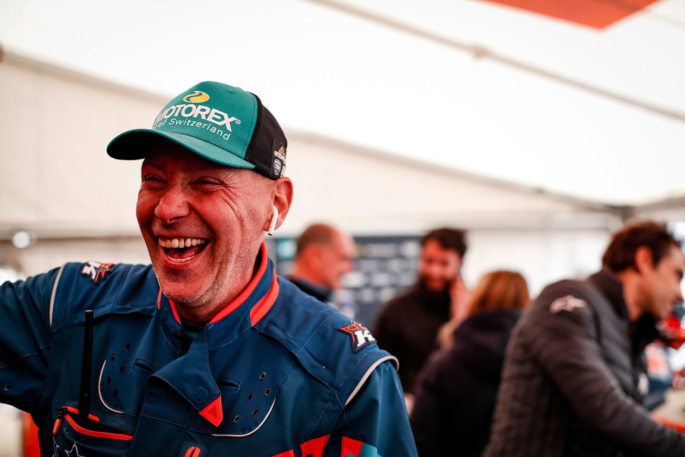 Karl Katoch, the mastermind behind the Red Bull Erzbergrodeo, who rewards the few finishers with a handshake. 
