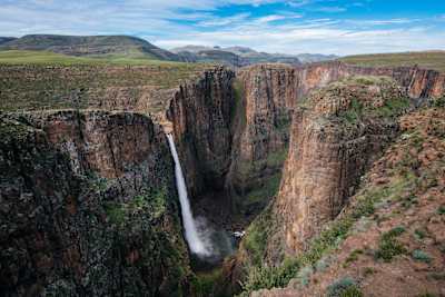 The Maletsunyane waterfall in Lesotho.