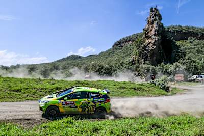 Nikhail Sachania finished his home rally second overall in WRC3