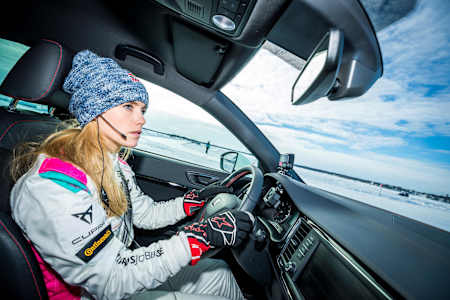 Mikaela full focus voor de start