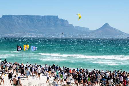 Kite Beach in Cape Town hosts the King of the Air contest. 