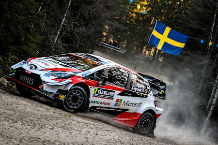 Sébastien Ogier performs during the FIA World Rally Championship 2020 Stop 2 in Torsby, Sweden on February 13, 2020  