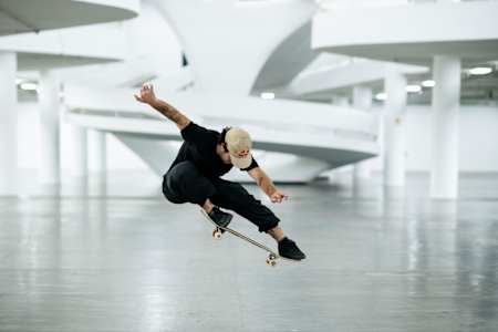 Pedro Barros does an ollie during the Sonhos Concretos project